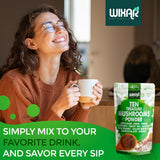 Étiquette Wixar Naturals indiquant ingrédients et conseils d'utilisation.