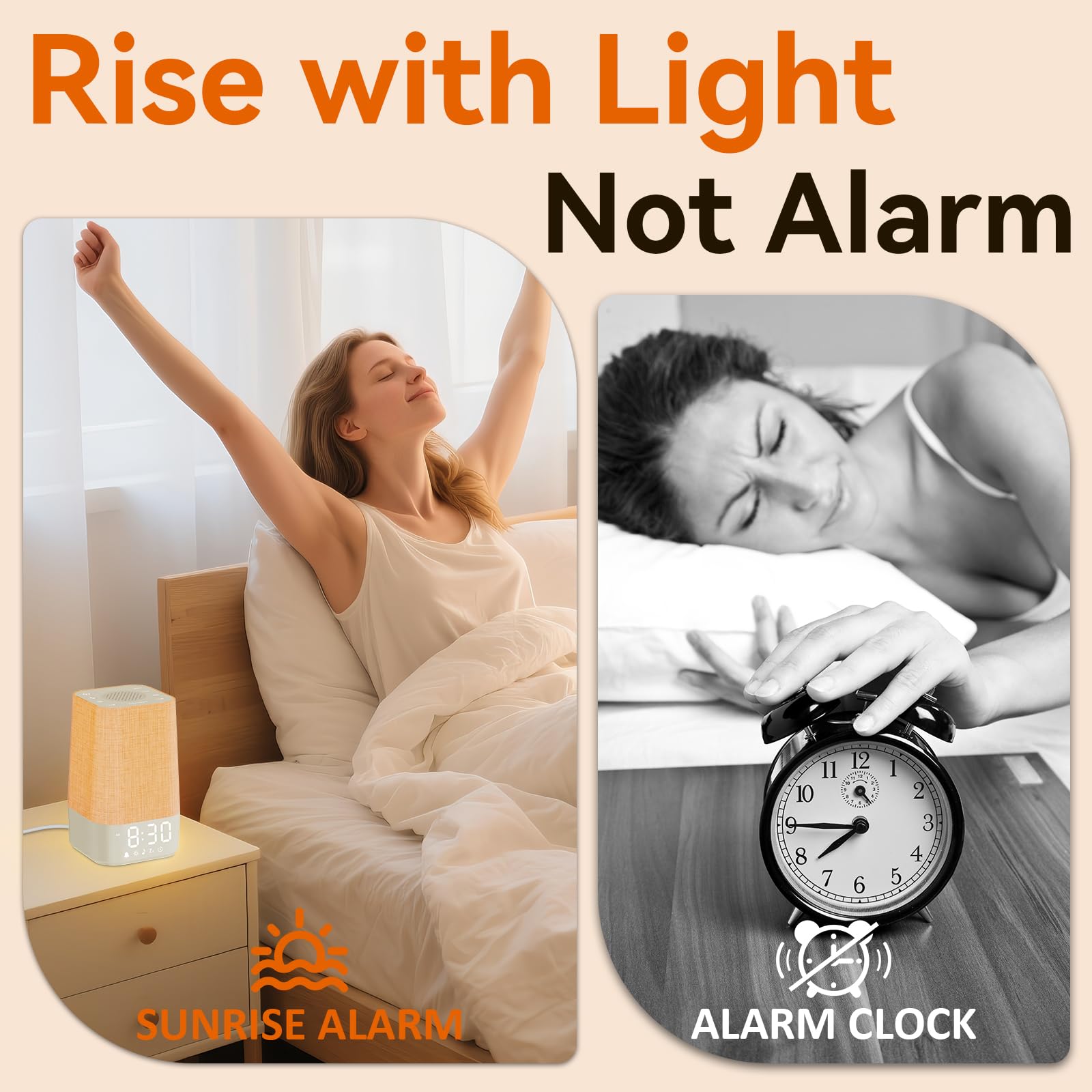 Volume reglable et luminosite sur 13 niveaux pour une ambiance personalisee.
