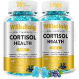 Gommes cortisol Wllbdloig dans une bouteille, support sommeil et stress.