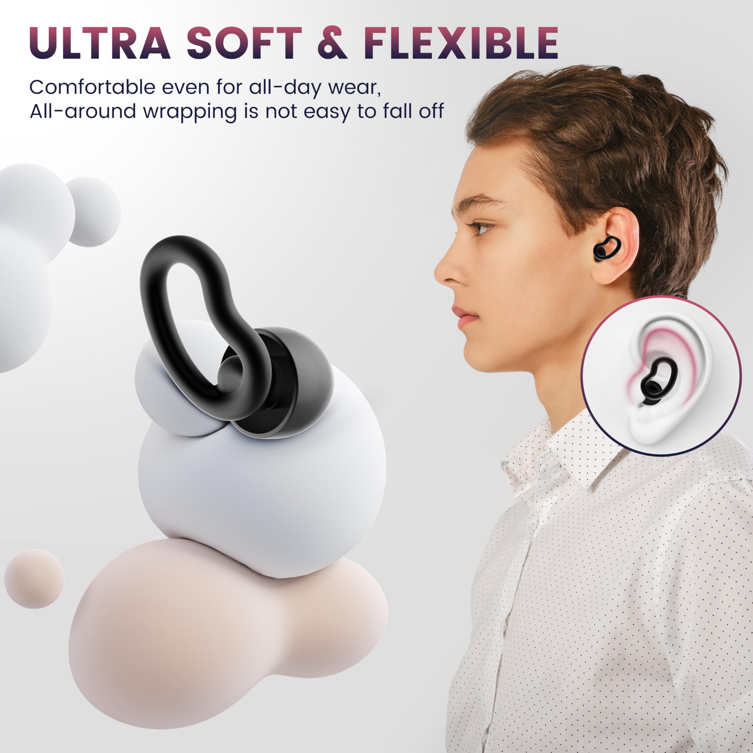 Embouts S/M/L inclus pour un confort personnalisé.