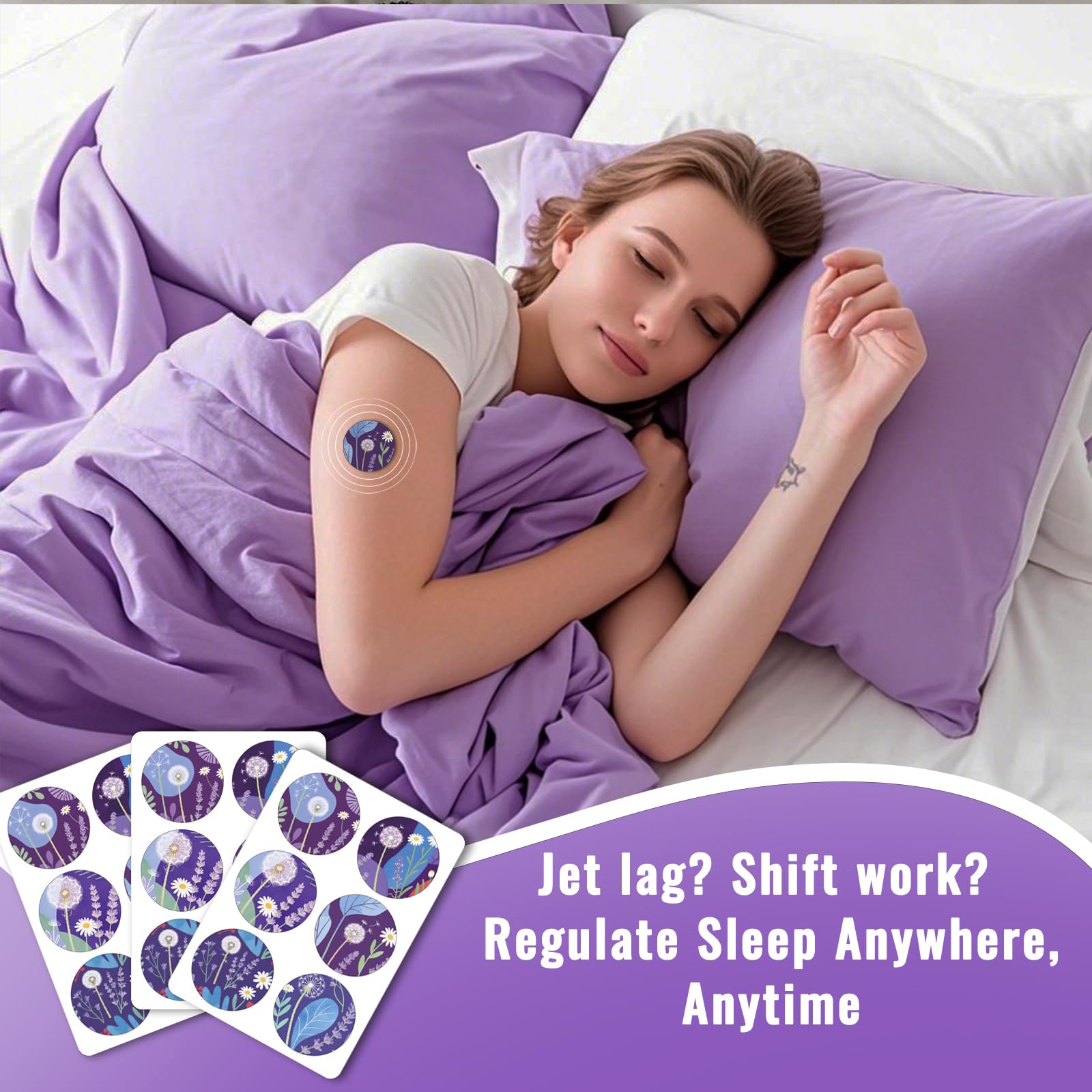 Adhésif hypoallergénique WLTHO Sommeil Profond, retrait sans résidu.