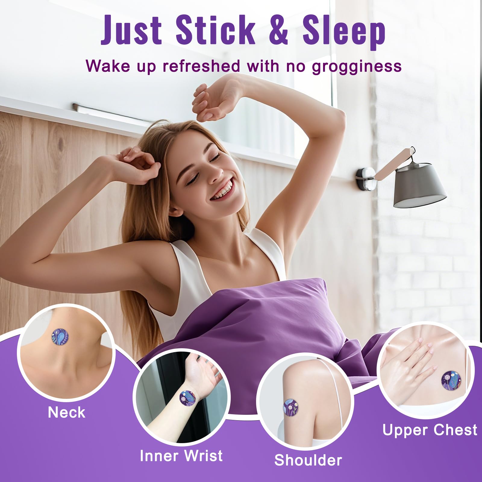 Patch WLTHO Sommeil Profond en usage nocturne pour un repos durable.