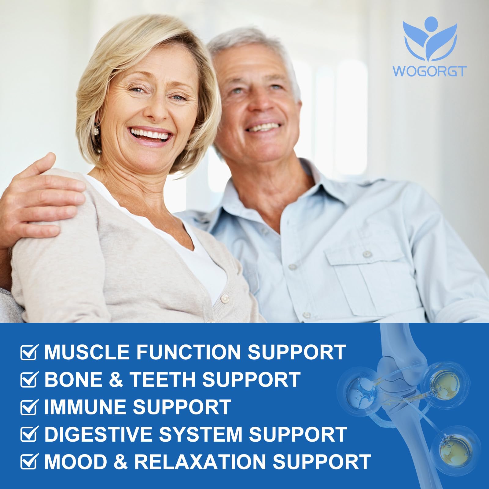 WOGORGT Calcium Citrate 1200mg – formule enrichie en D3
