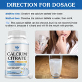 WOGORGT Calcium Citrate 1200mg – dissolution facile dans l’eau tiède