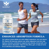 WOGORGT Calcium Citrate 1200mg – utilisation au bureau ou à la maison