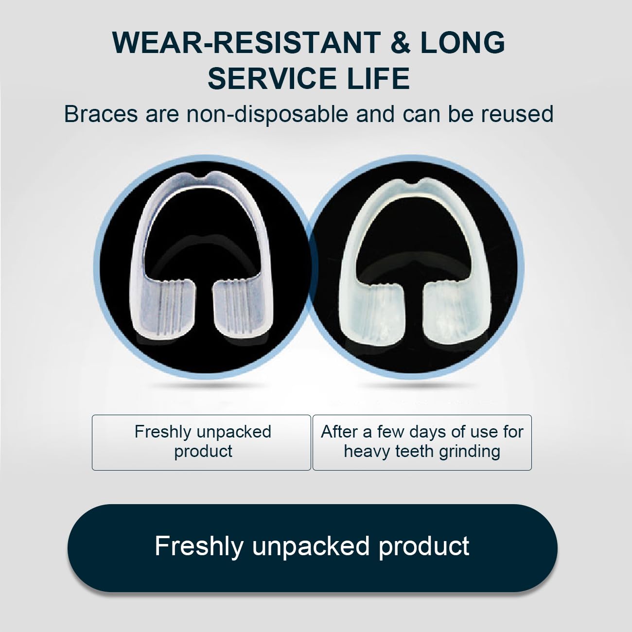 Wokyo protège-dents nocturne durabilité adaptée à une utilisation régulière.