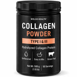 WoldoHealth Collagen Peptides Poudre dans flacon, mélange facile.