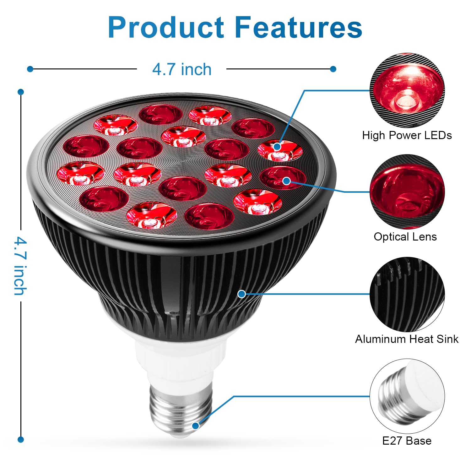 Wolezek ampoule lumière rouge genou, mobilité et récupération