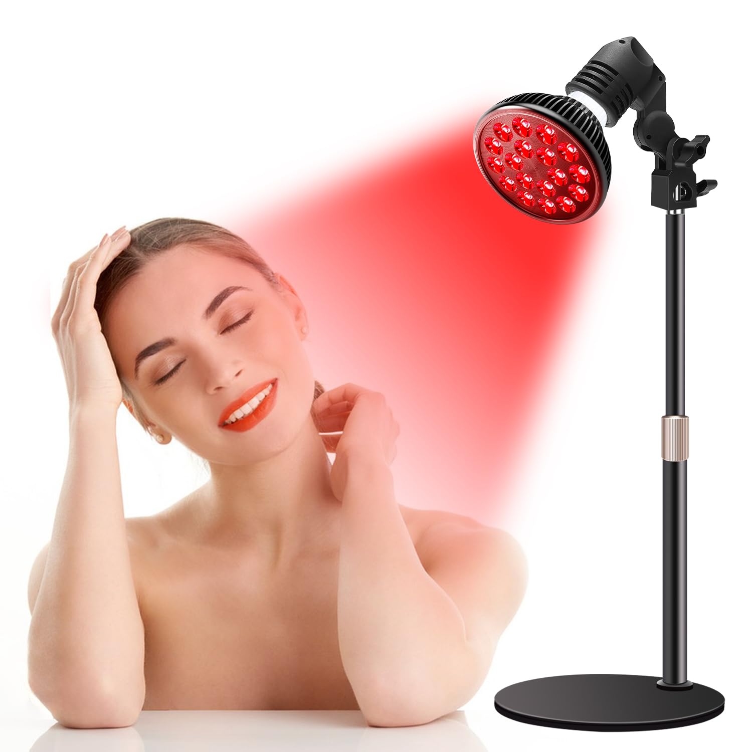 Lampe Wolezek thérapie rouge 660nm et 850nm pour soins à domicile.