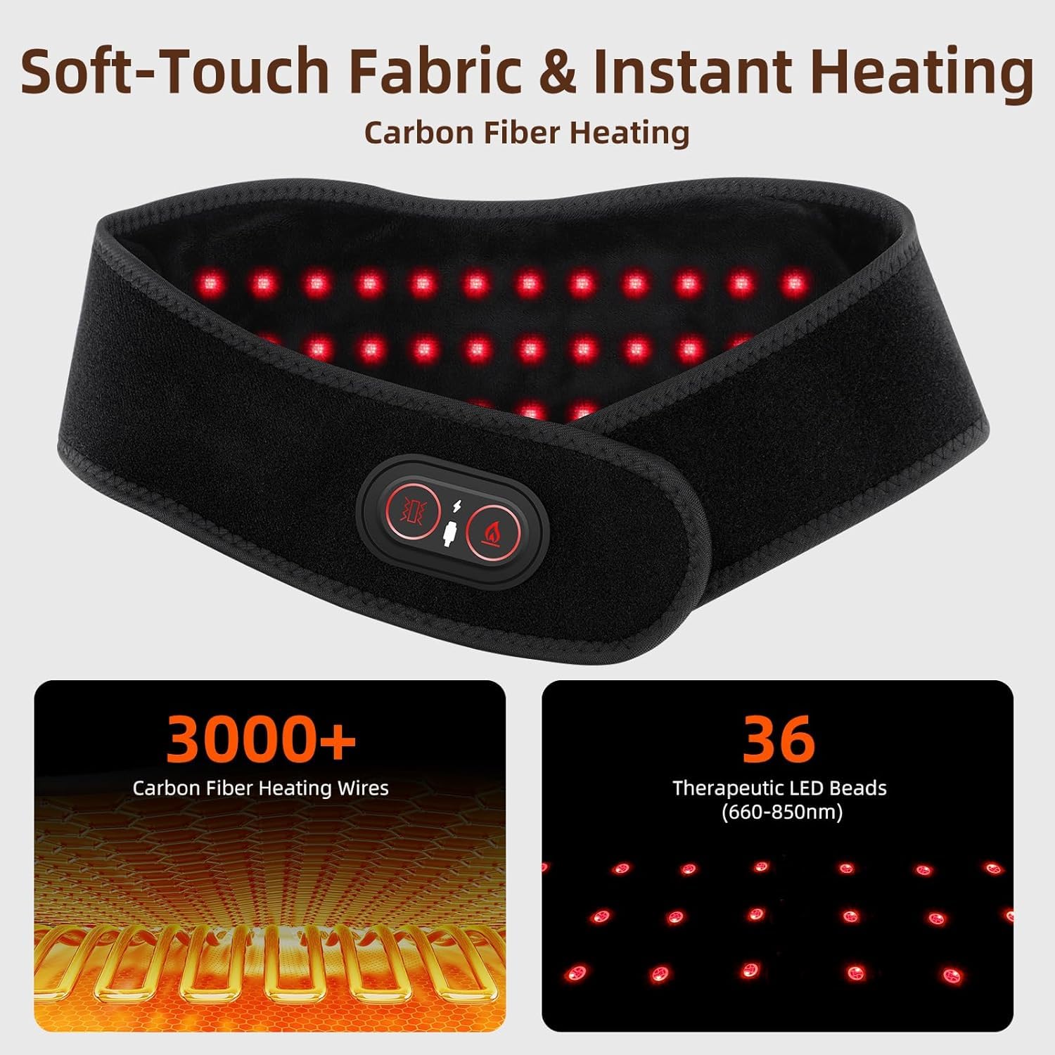 WoloyHeatie lumière rouge 660-850nm pour relaxation lumineuse