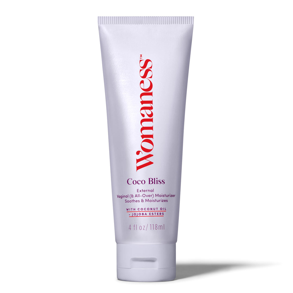 La crème hydratante externe Womaness Coco Bliss apporte douceur durable à la peau intime.