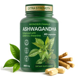 WONDER FAMILY Ashwagandha Complex: bouteille élégante favorisant calme et concentration.