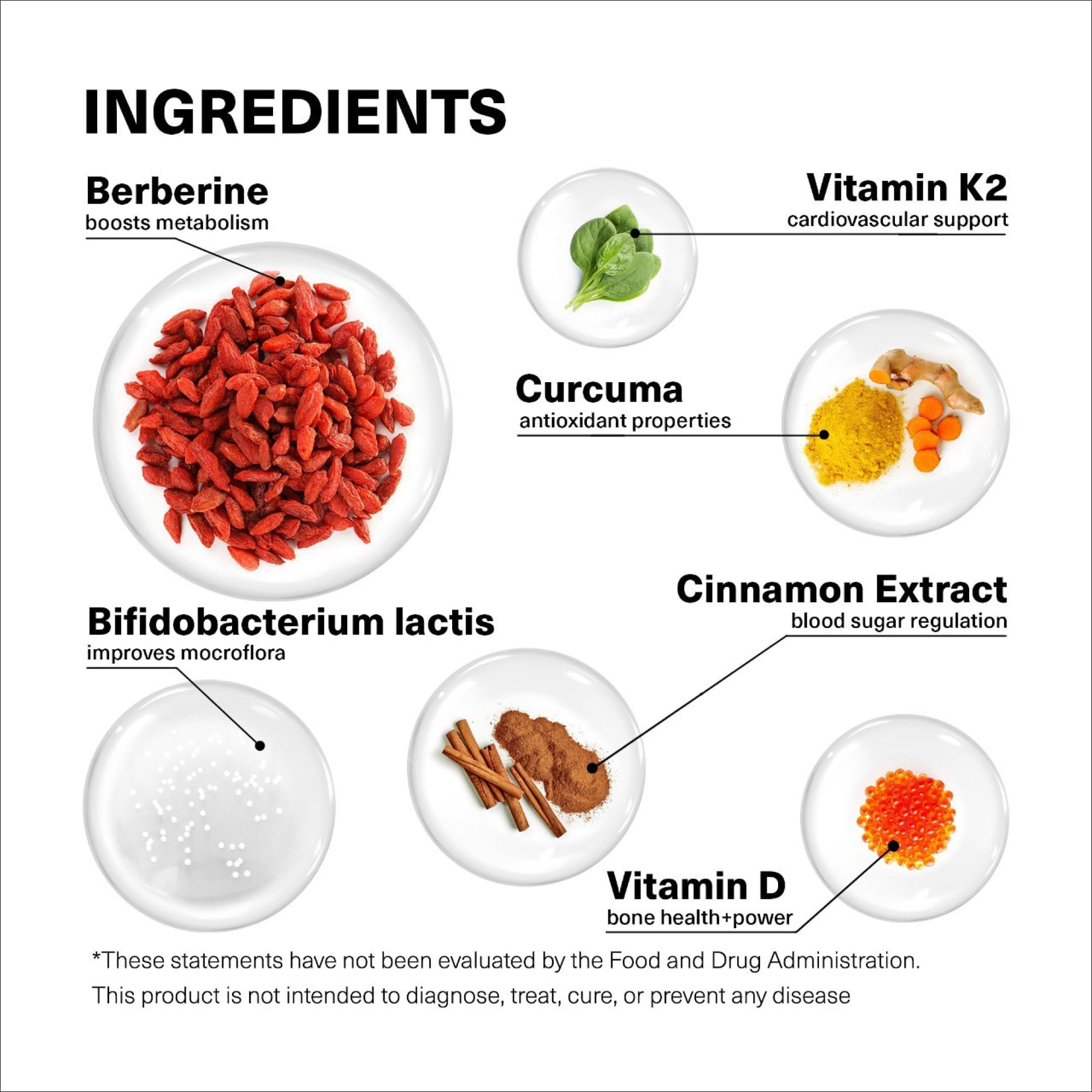 Wonder Family Berberine avec vitamine D et K: soutien potentiel à la santé cardio-vasculaire.