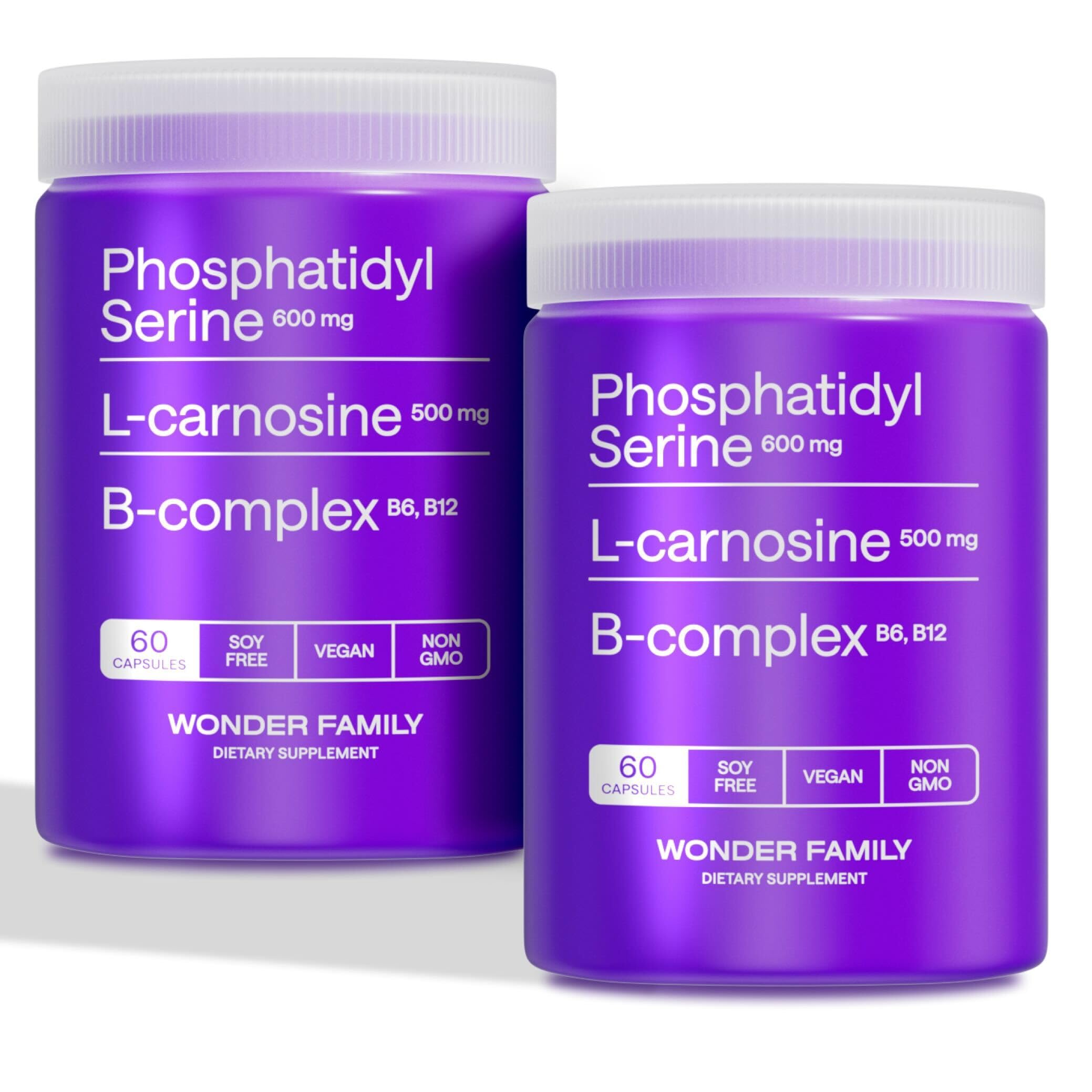 Wonder Family phosphatidylsérine600-l-carnosine500-tablettes : soutien cognitif potentiel au quotidien.