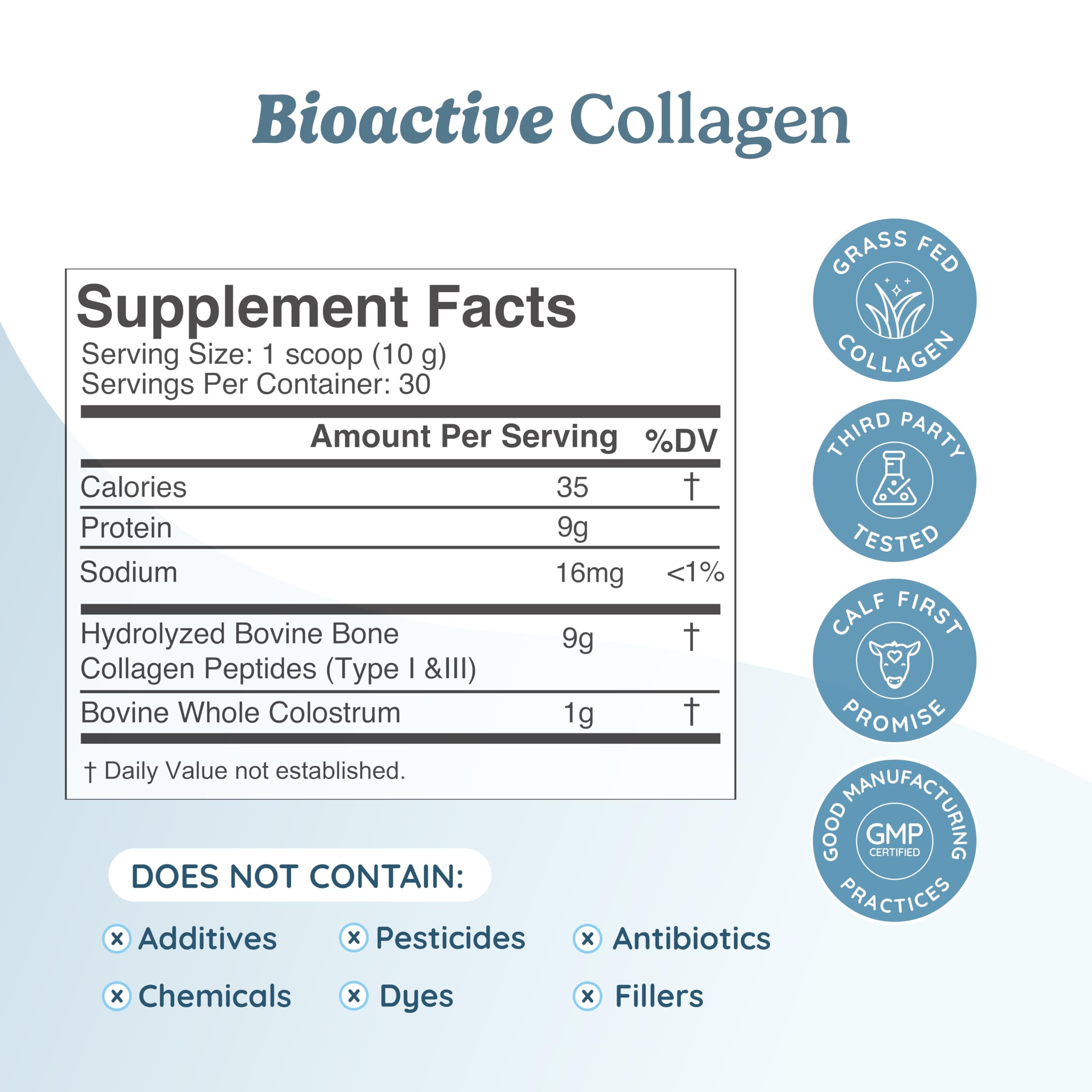 WonderCow collagene-colostrum bovin cuillère-dose: ajout facile dans votre boisson.