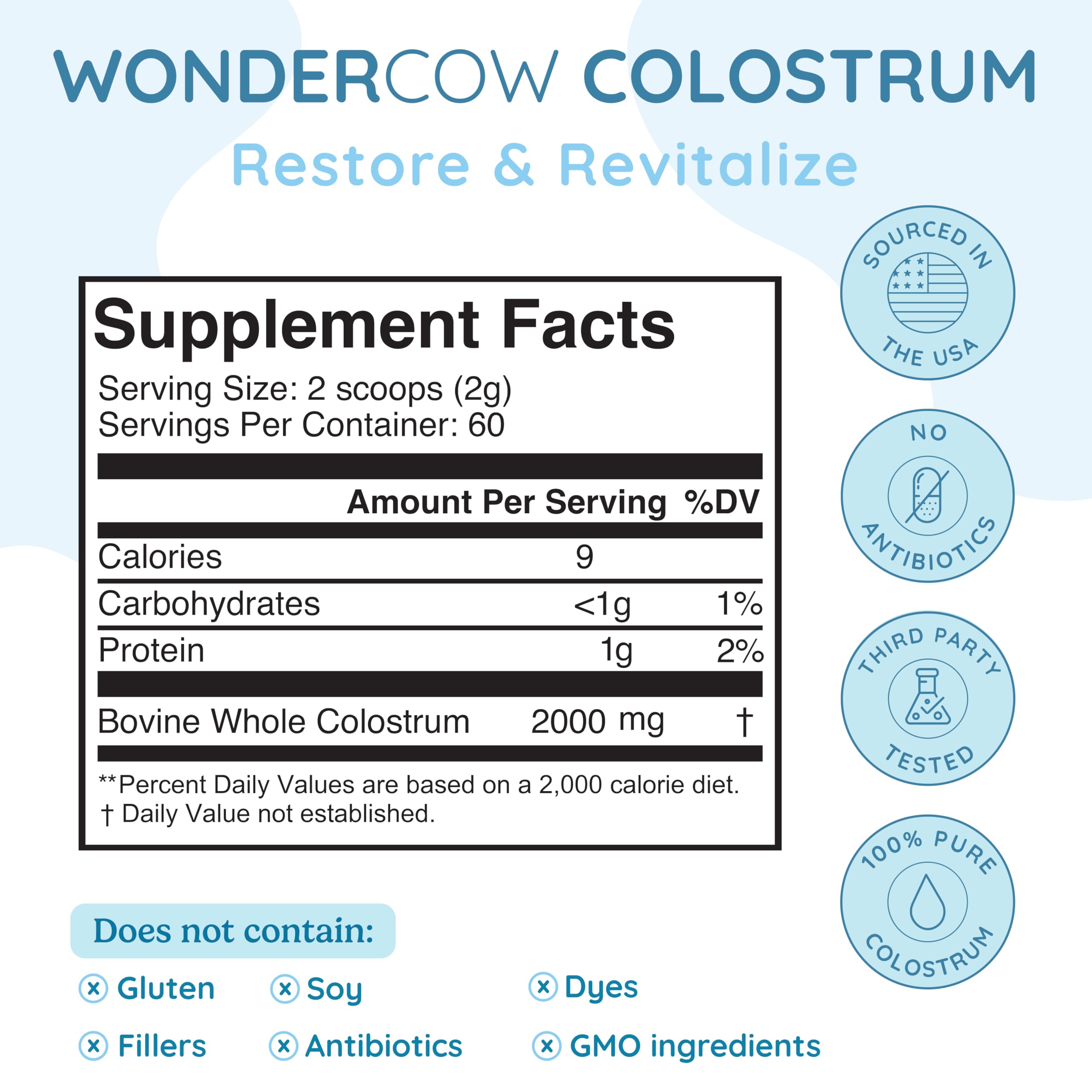 WONDERCOW Colostrum en sachets à emporter pour usage en déplacement.
