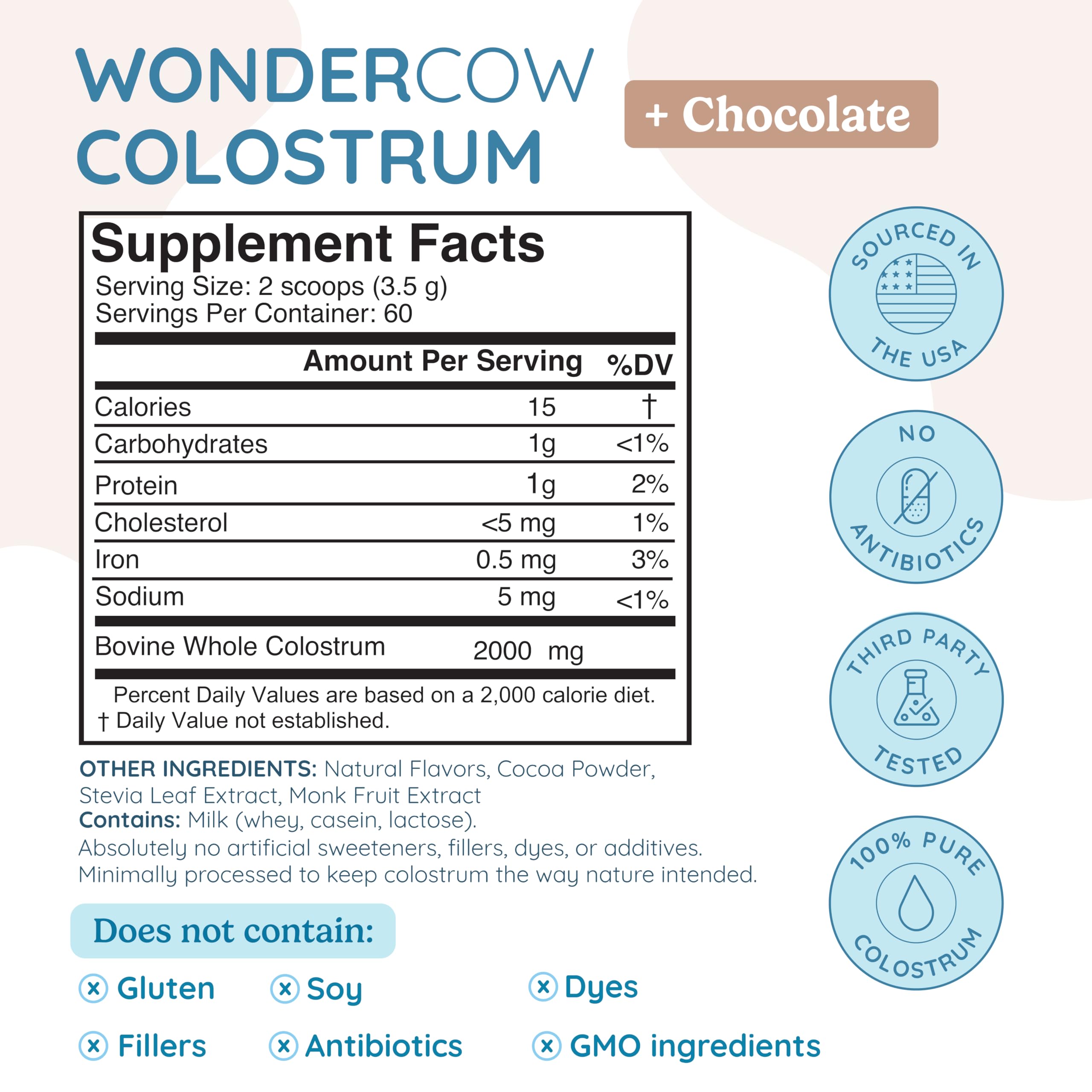 WonderCow Colostrum Poudre: bénéfice potentiel pour la santé intestinale.