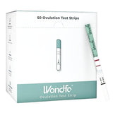 Bandelettes d ovulation Wondfo dans un emballage pratique pour le rangement.