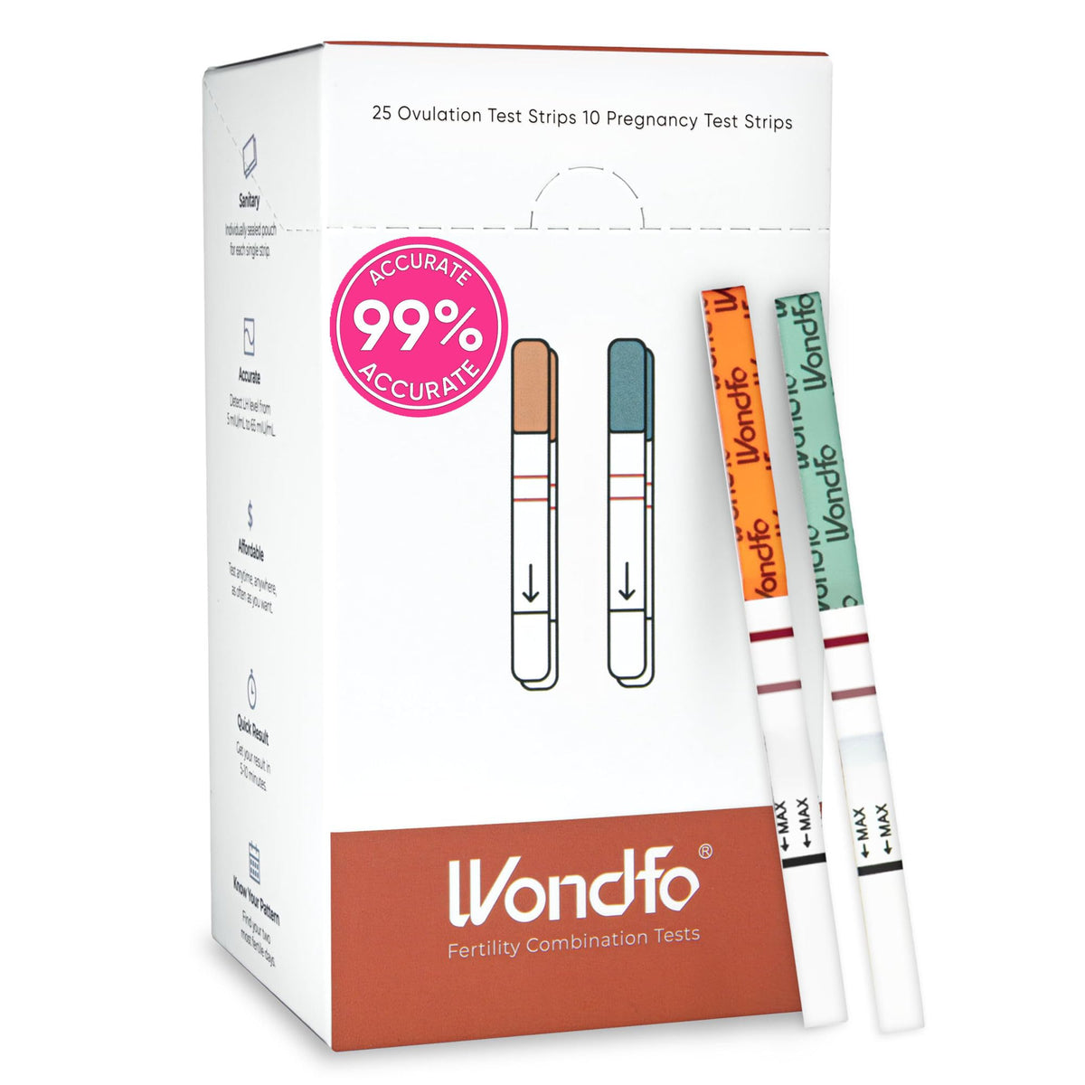 Wondfo kit combiné ovulation et grossesse prêt à l’emploi pour tests à domicile