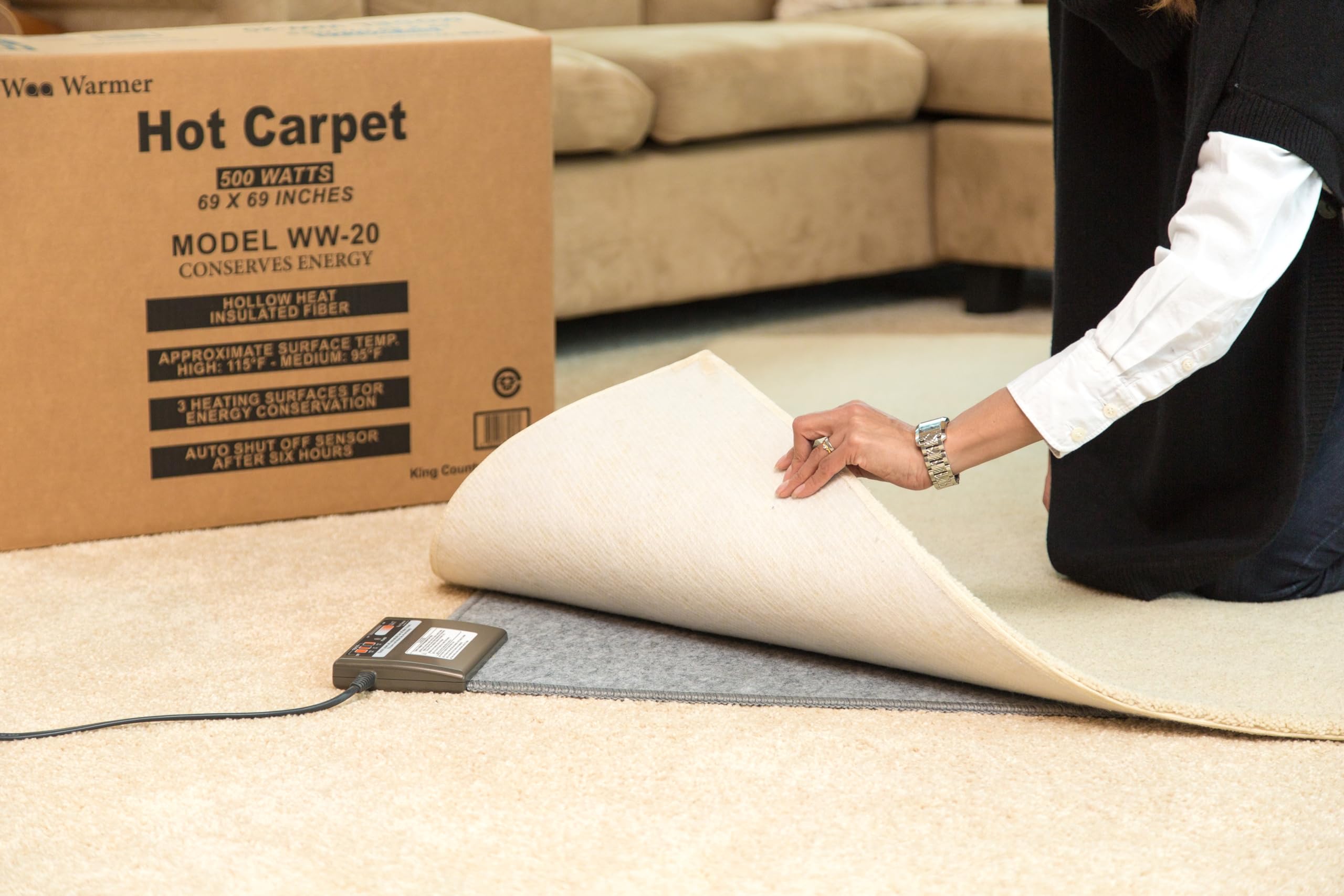 Woo Warmer: chaleur sur tapis de yoga pour sessions plus confortables.
