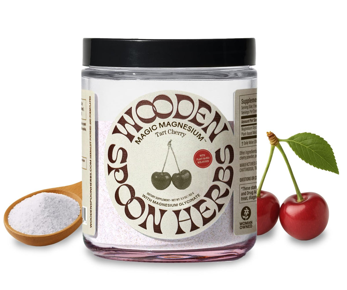Wooden Spoon Herbs magnésium glycinate en poudre, dose pratique pour la détente du soir.