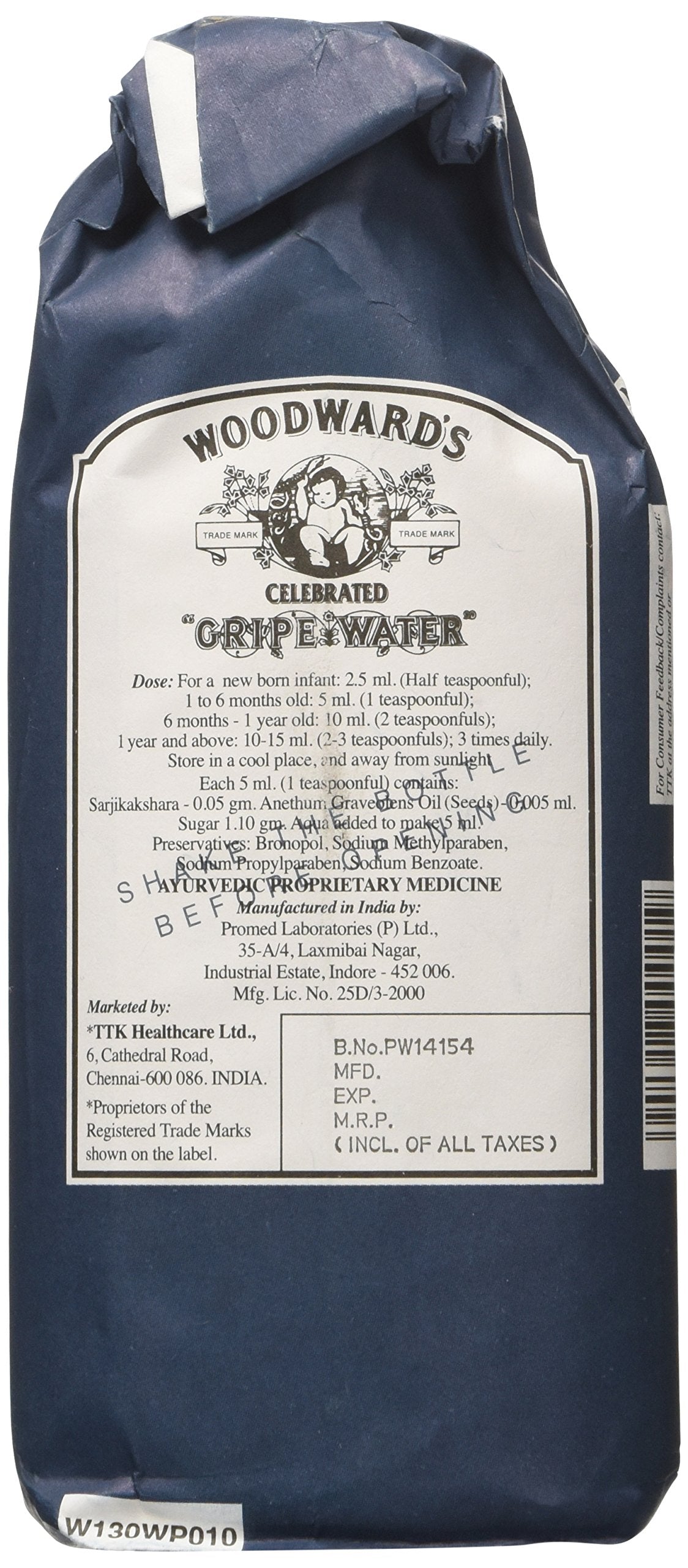Woodward's Gripe Water pack de 4, emballage pratique pour les parents