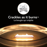 WoodWick Elipsa Vanille Gousse 76112E, bougie ouverte dans un salon, sensation conviviale.