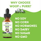 Woof 'n' Purr bouteille 1oz, format pratique pour une utilisation régulière.