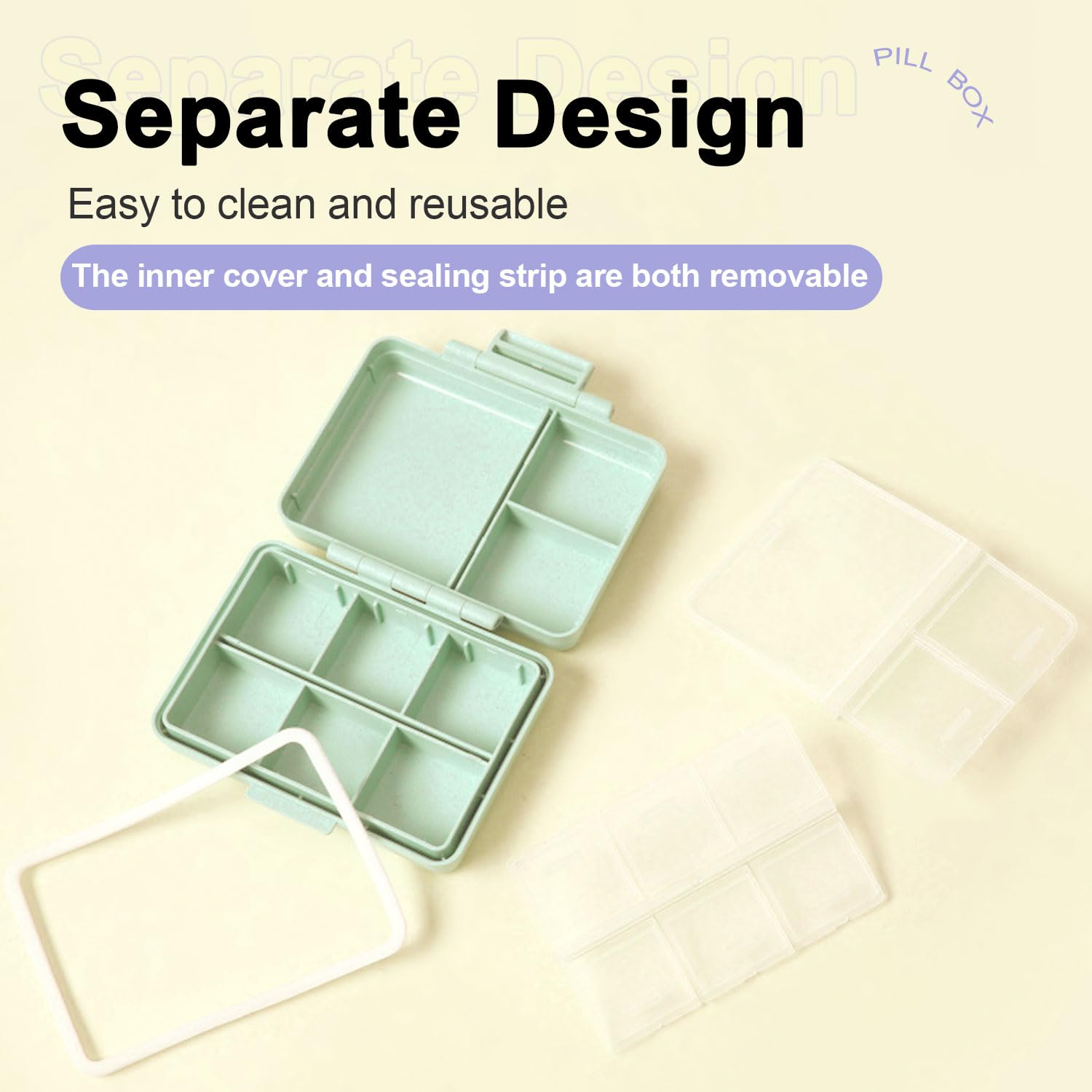 Wopanxye design compact beige idéal pour sac à main ou poche.