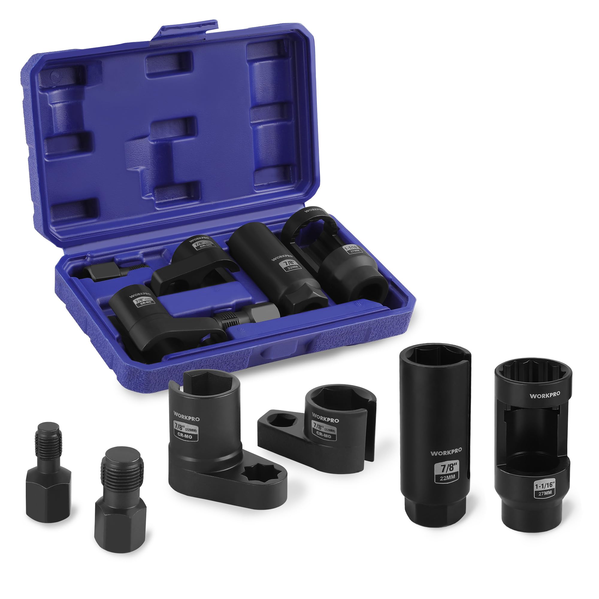 WORKPRO douille capteur O2 22 mm offset, extraction précise et sûre.