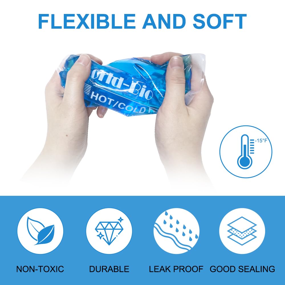 WORLD-BIO compresse gel réutilisable genou, souple autour de l’articulation