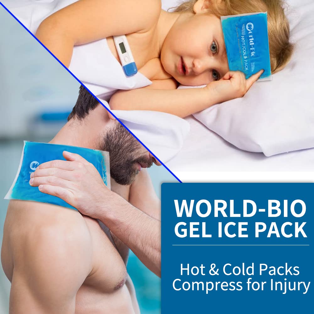 WORLD-BIO compresse gel réutilisable poignet, aide à la détente articulaire