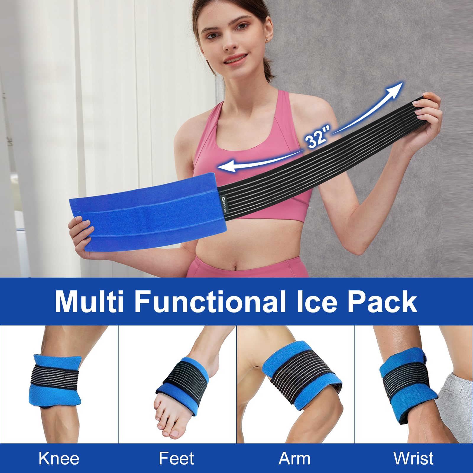 WORLD-BIO pack gel glace pour poignet, réduction rapide des douleurs
