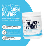 Wound Care Plus collagène hydrolysé 18 g par portion, soutien potentiel cheveux et peau.
