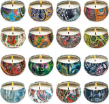 WPONSZU ensemble bougies parfumées 16 pièces pour ambiance chaleureuse à la maison