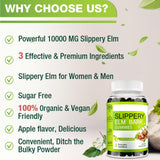 Croquer les gommes Slippery Elm sans eau pour pratique rapide