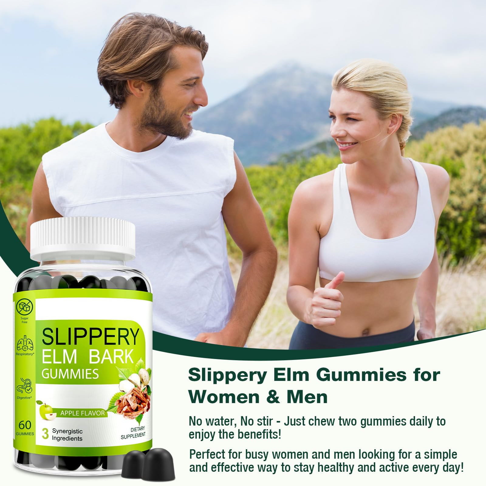 Dose quotidienne simple et discrète avec Wriayrui Slippery Elm