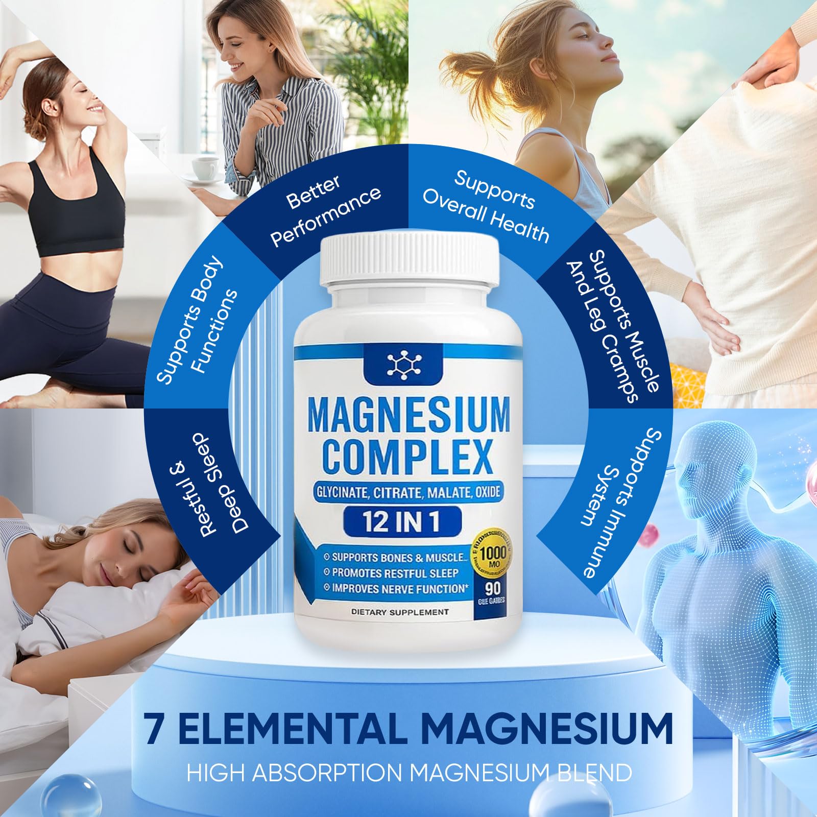 WSJAWH Nutrapure – vue des différentes formes de magnésium pour absorption potentielle.
