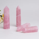 WUYOUSHI tour quartz rose fini par des artisans, sensation naturelle au toucher.