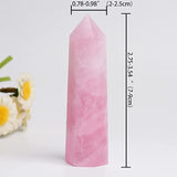 WUYOUSHI tour quartz rose pointe lisse prête à l'emploi méditatif.