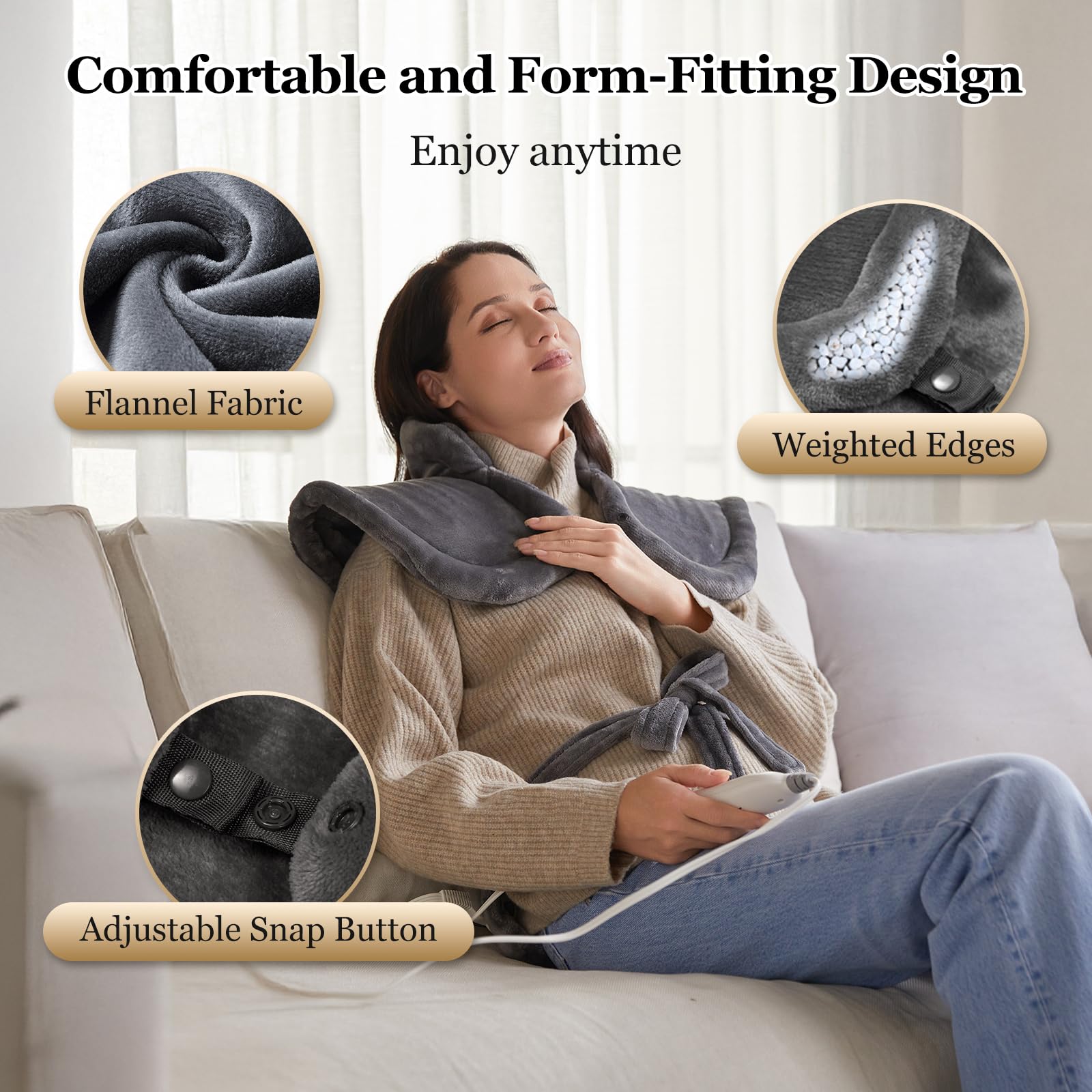 Coussin chauffant WUGE certifié ETL pour la sécurité