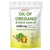 WUJECT huile d'origan capsules en bouteille, faciles à prendre au quotidien