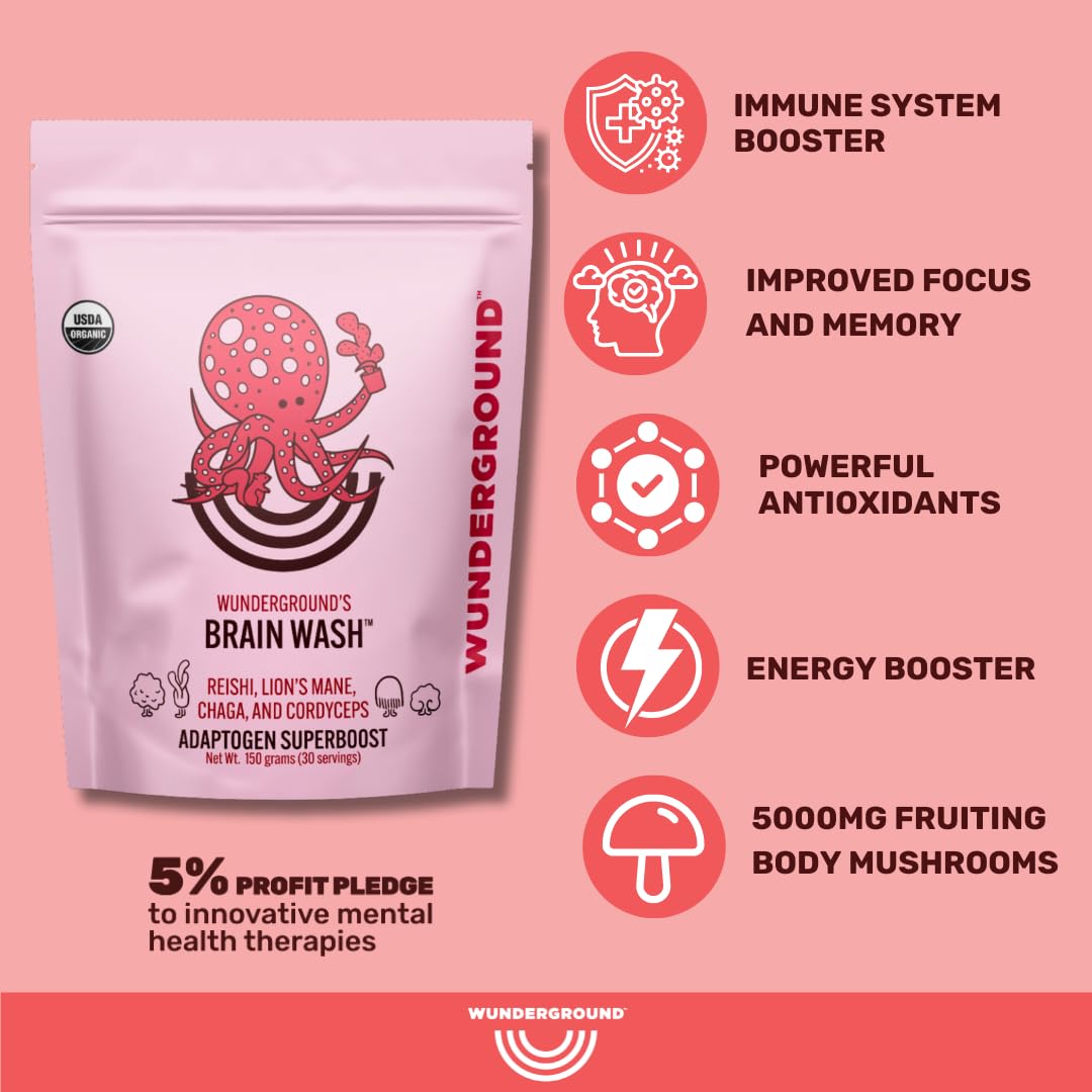 Wunderground Brain Wash poudre boisson froide, concentration soutenue pour l'après-midi.