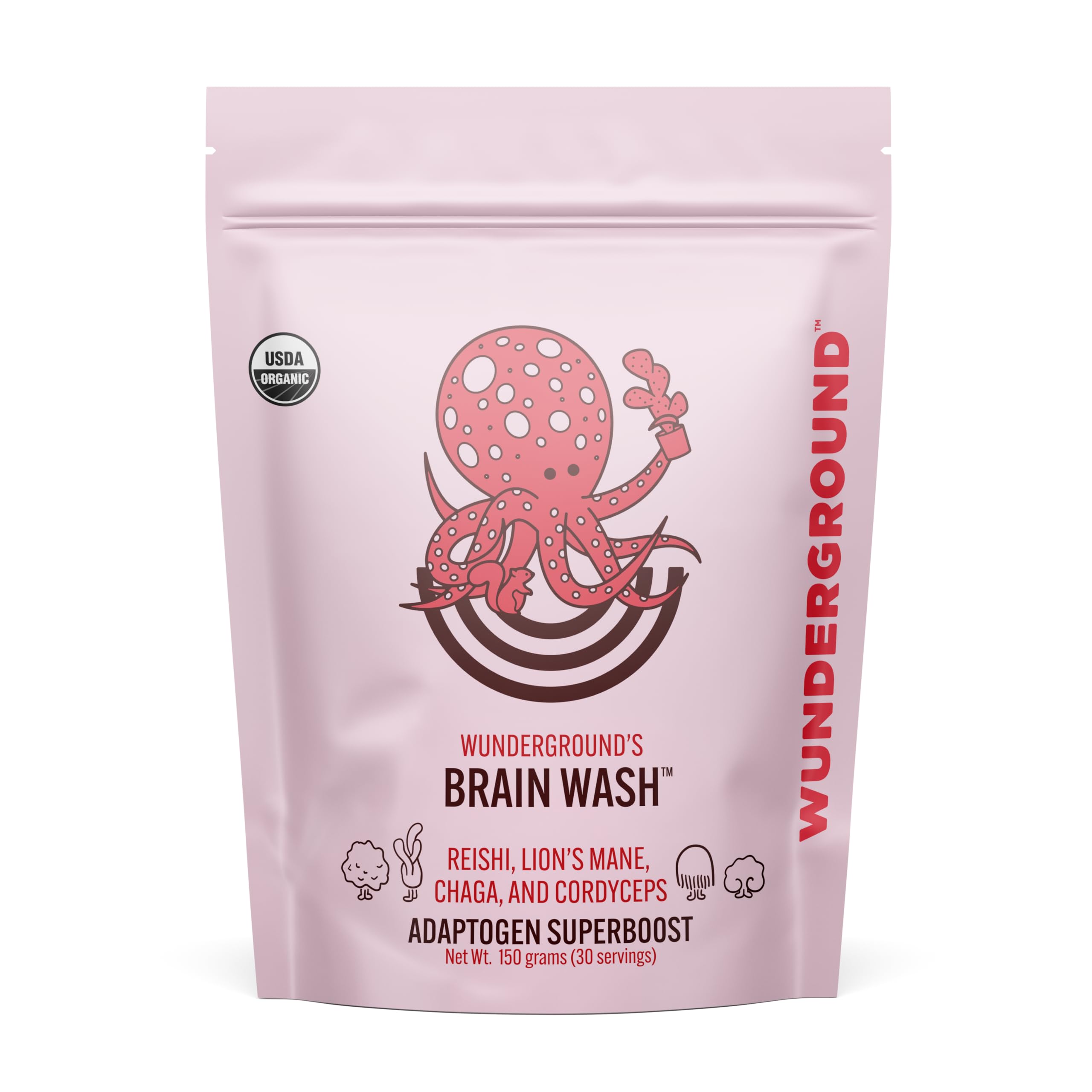 Wunderground Brain Wash poudre emballage, ritual quotidien pour démarrer la journée.