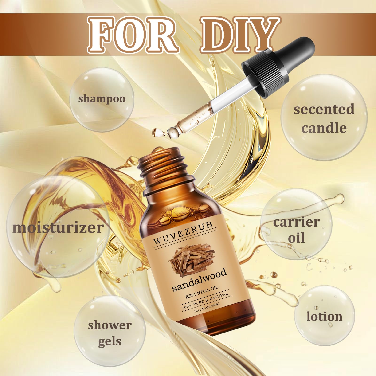 Wuvezrub diffuseur – Diffuse l'arôme boisé et apaisant.