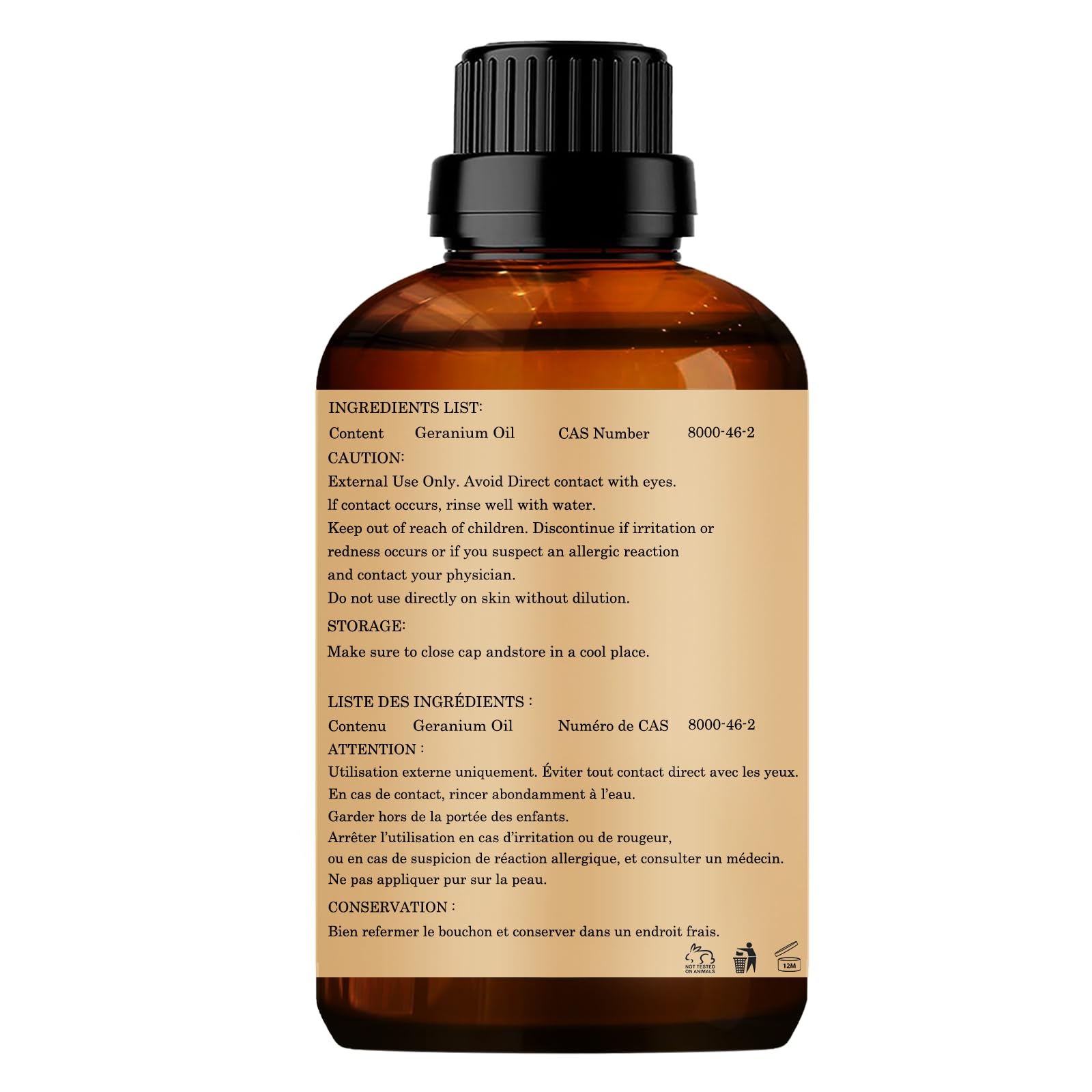 Emballage Wuvezrub Géranium avec guide d'utilisation