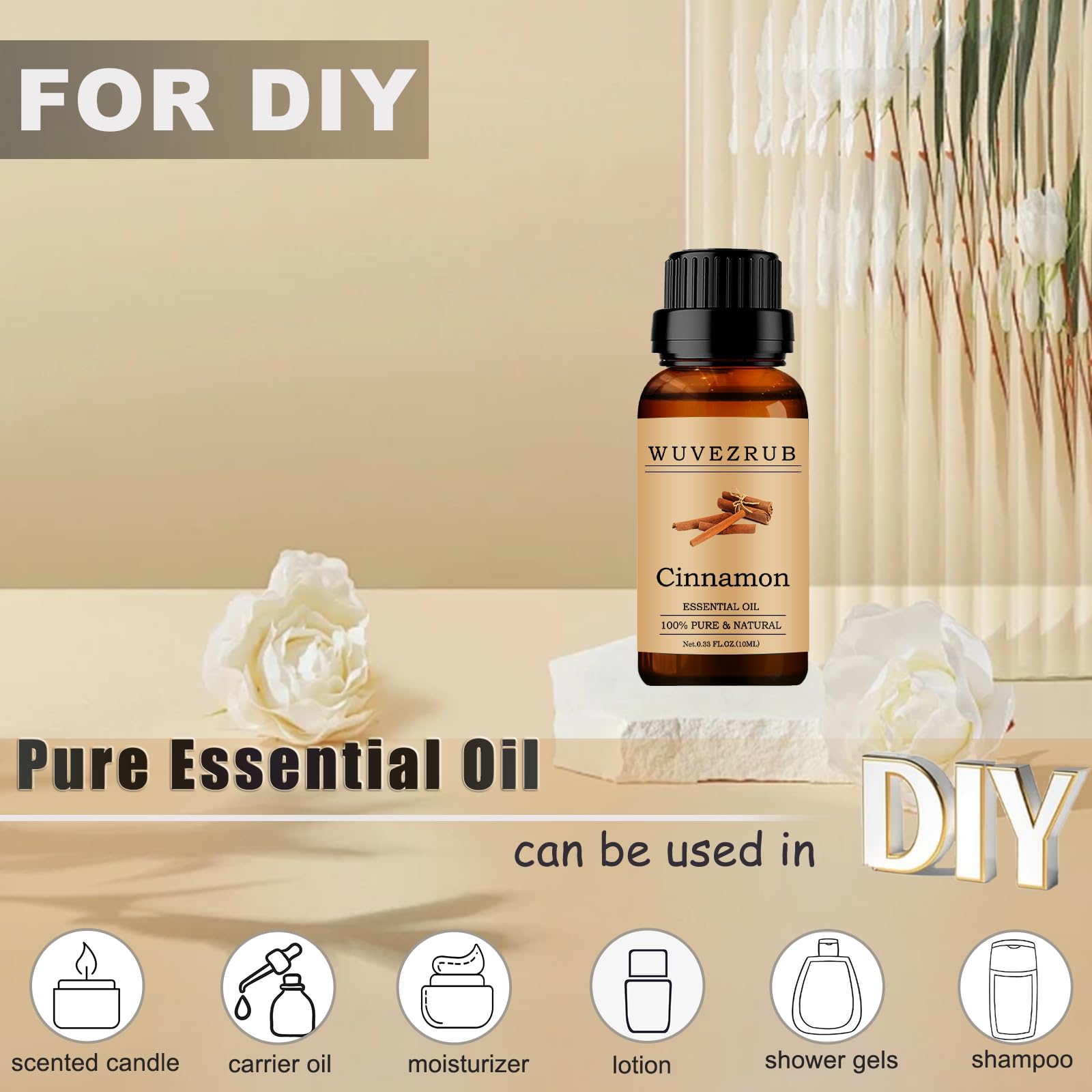 Gouttes Wuvezrub cannelle – dosage précis pour parfumer une pièce.