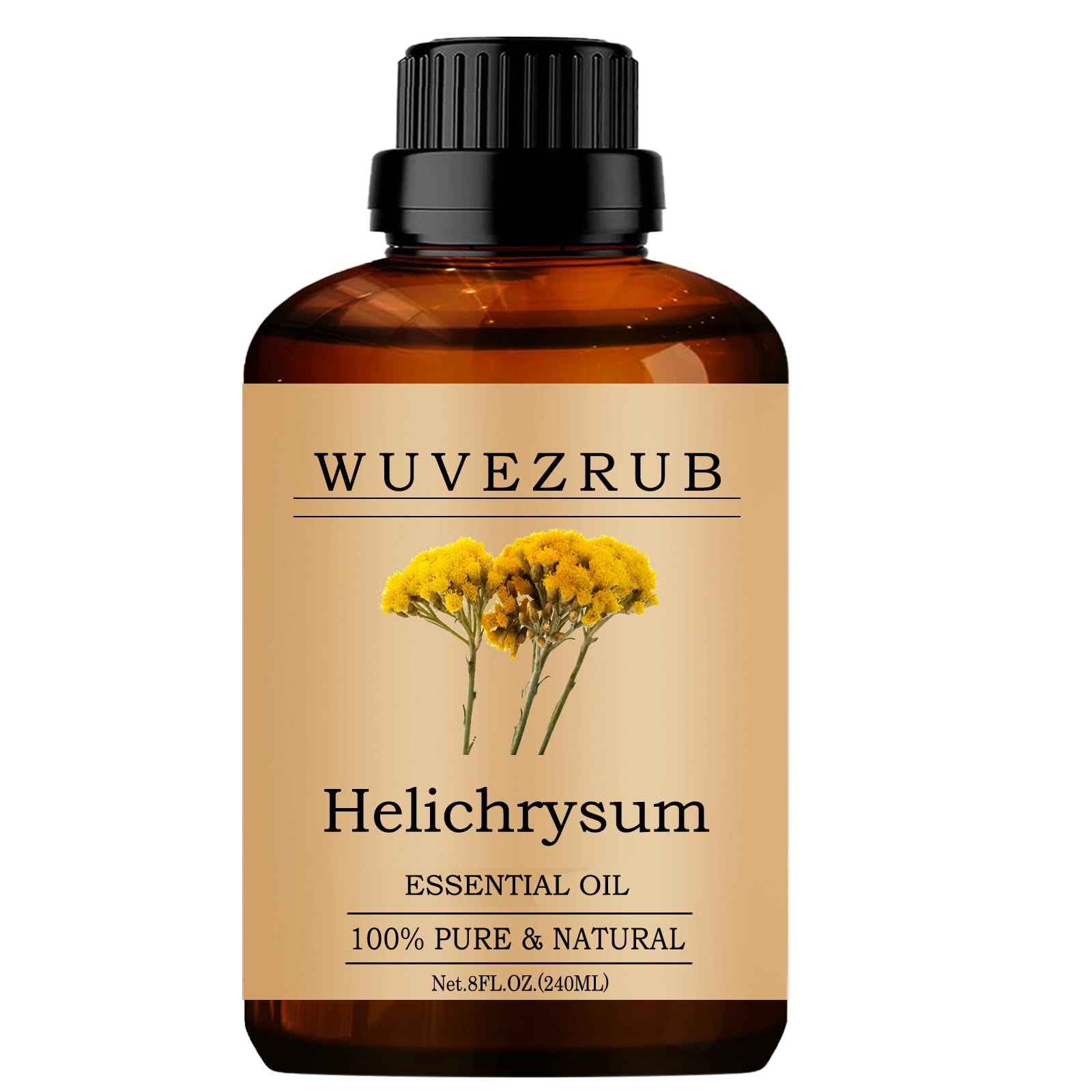Wuvezrub Helichrysum : bouteille 240 ml pure pour diffusion aromatique.
