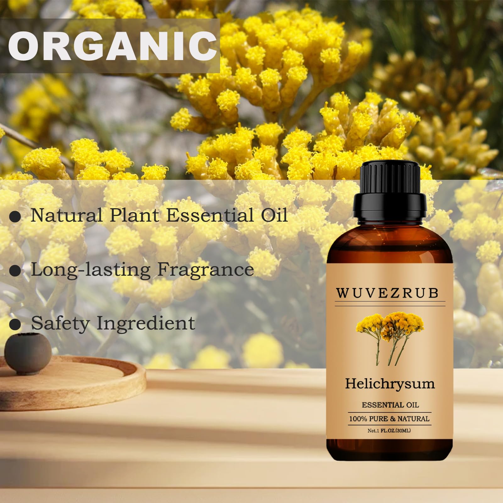 Wuvezrub Hélichryse, soin visage, sérum et crème apportent douceur et éclat.