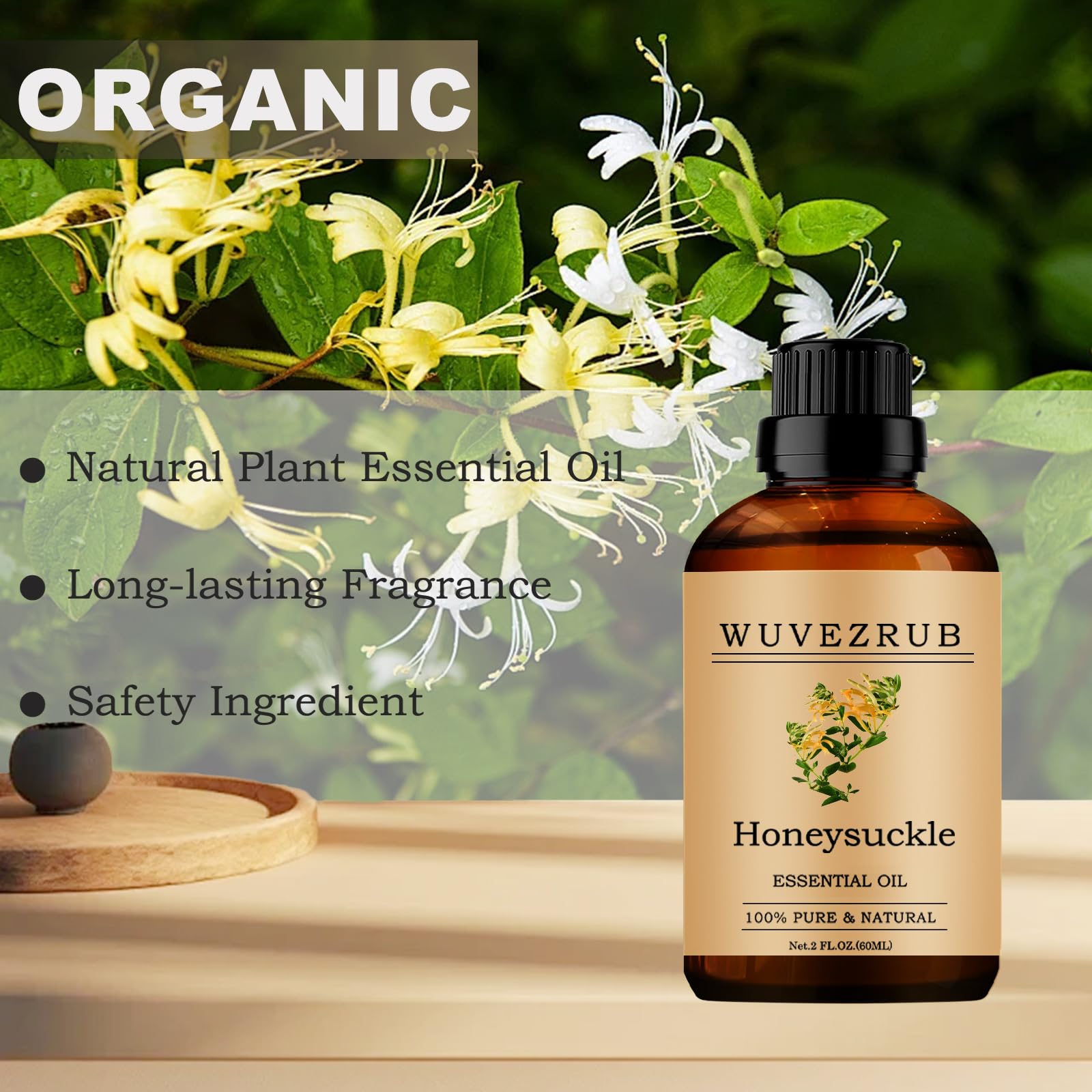 Wuvezrub Honeysuckle – Soin peau avec 1–2 gouttes dans crème.